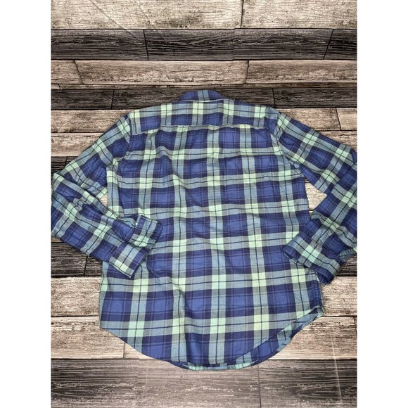 Abercrombie & Fitch Blue Plaid Long Sleeve Shirt - Picture 6 of 6